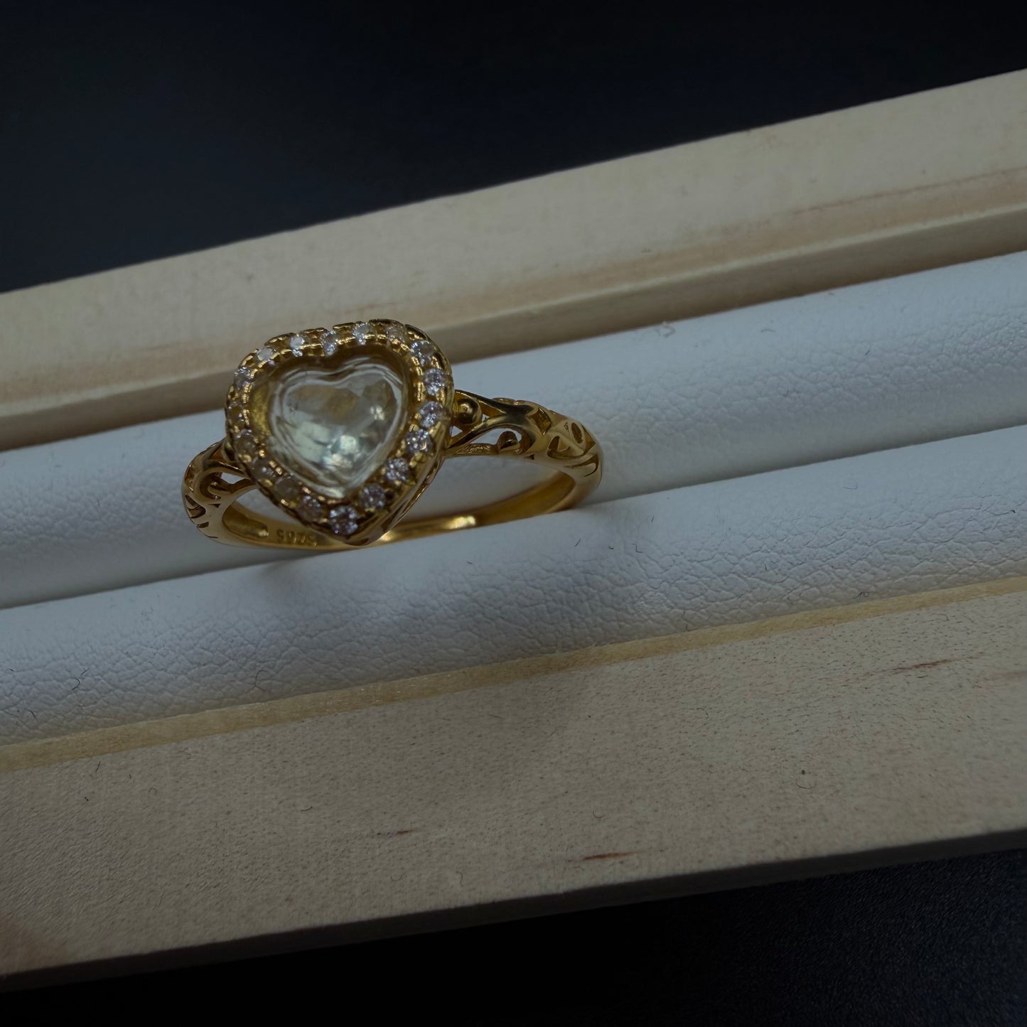 Libyan Desert Glass S925 Certified Adjustable Ring