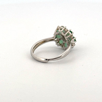 Emerald S925 Certified Adjustable Ring