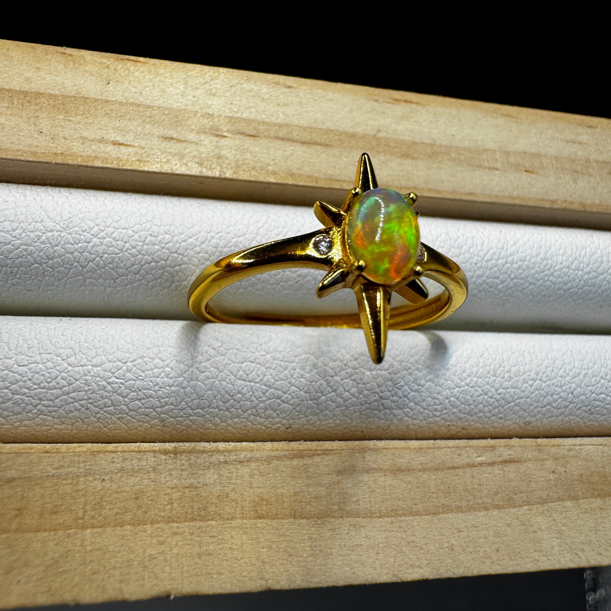Opal Star Ring