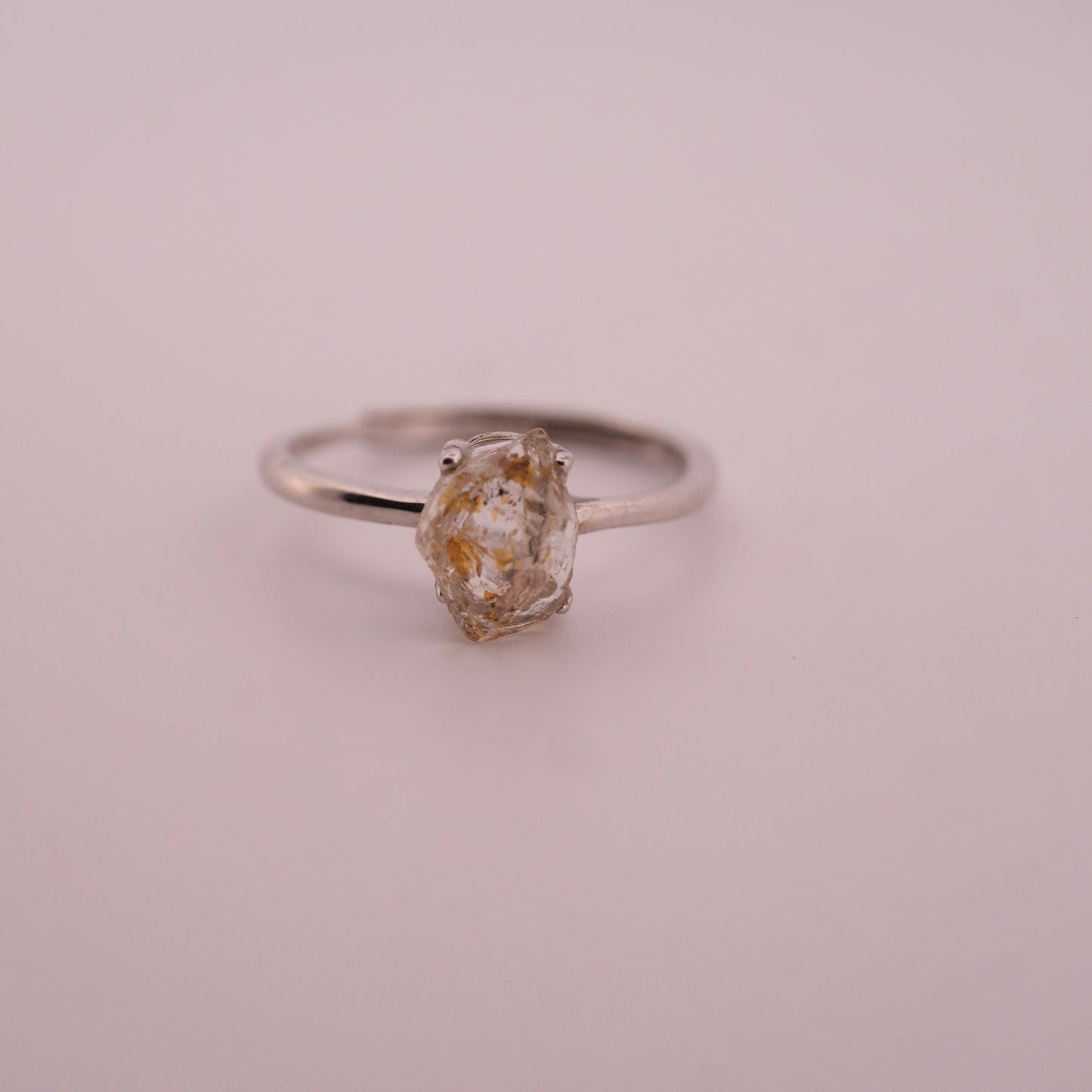 Herkimer Diamond S925 Adjustable Ring