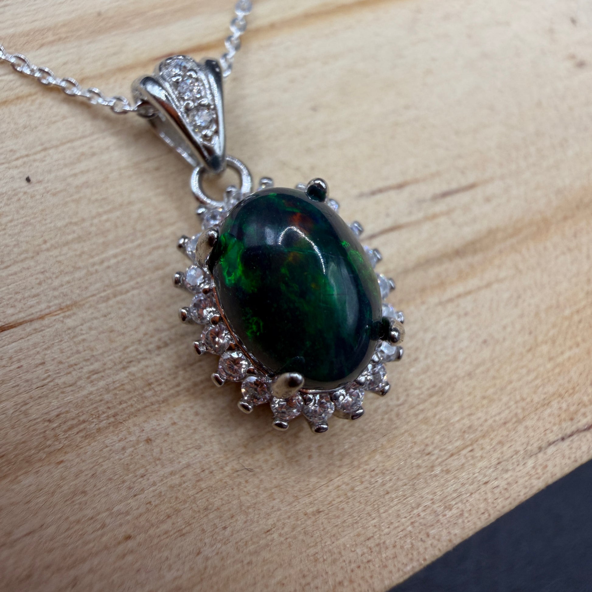 Black Opal S925 Necklace