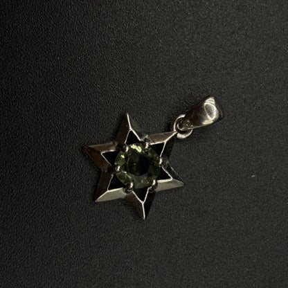 Moldavite Star Certified S925 Necklace