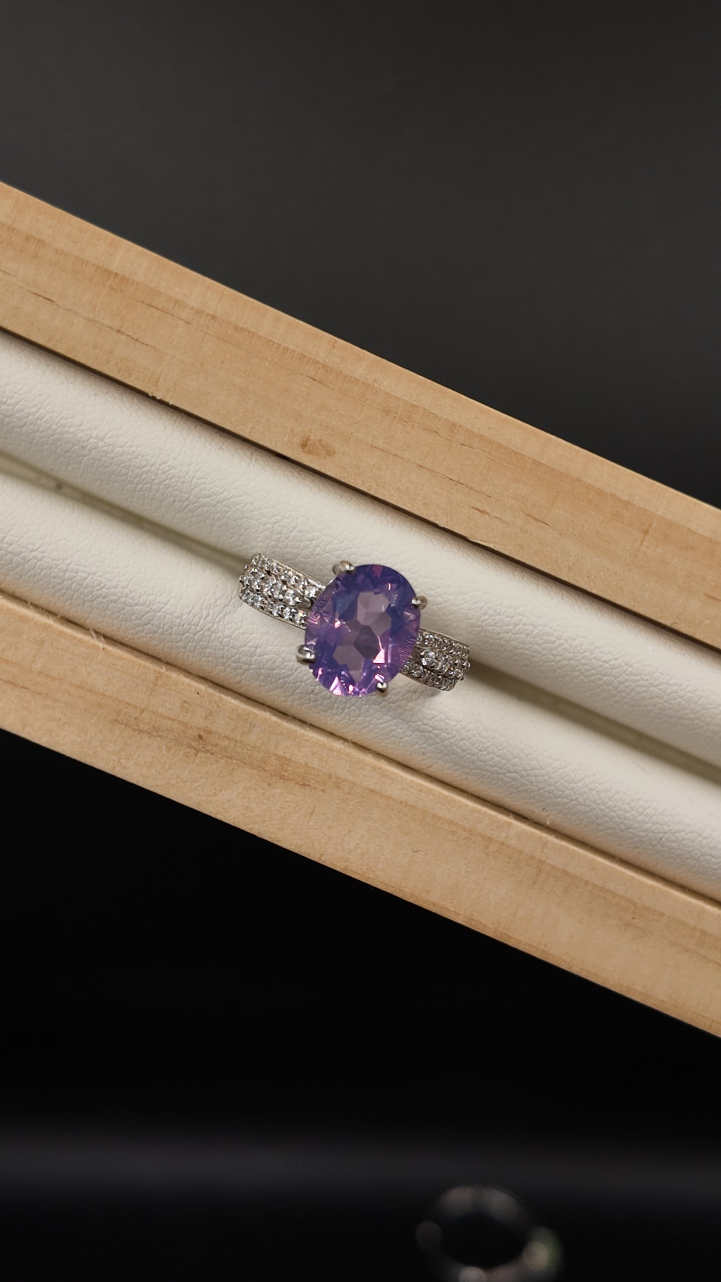 Amethyst Jade S925 Adjustable Ring
