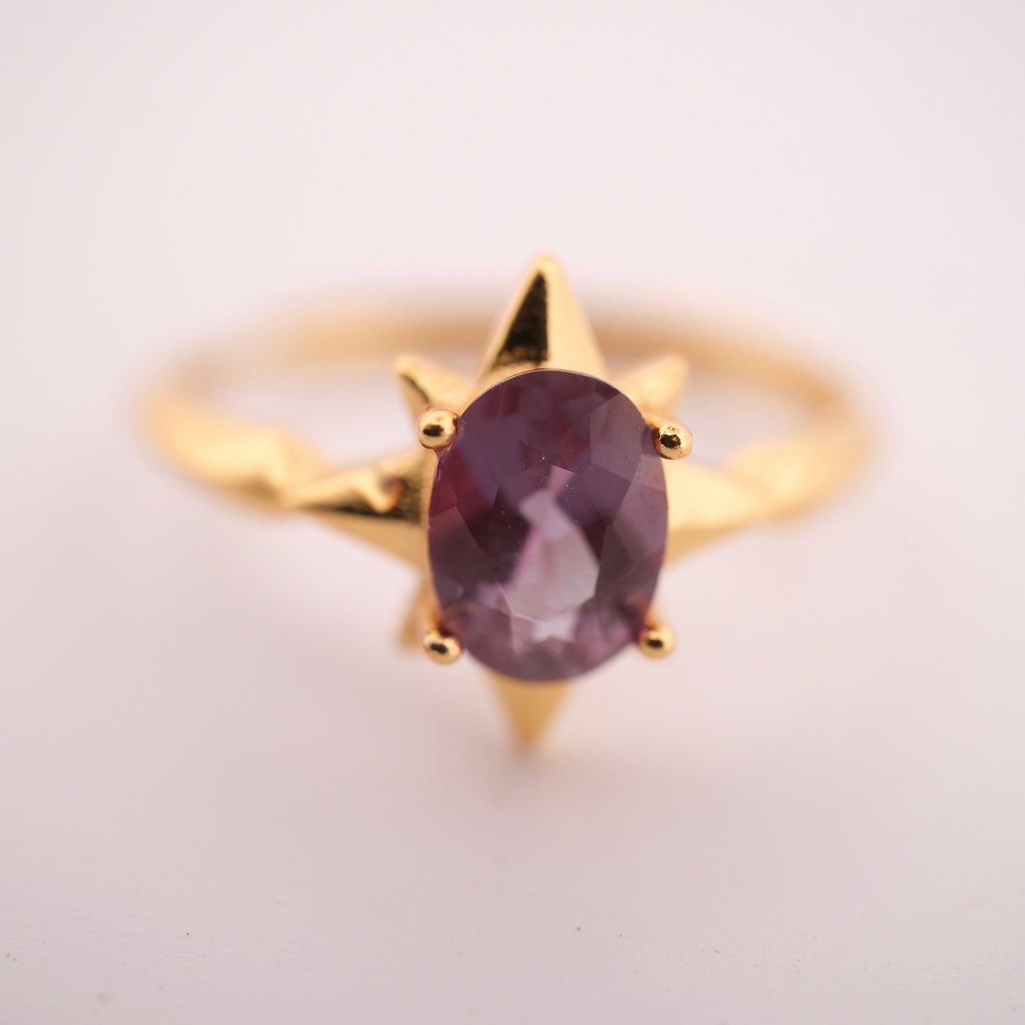 Alexandrite Gold S925 Adjustable Ring