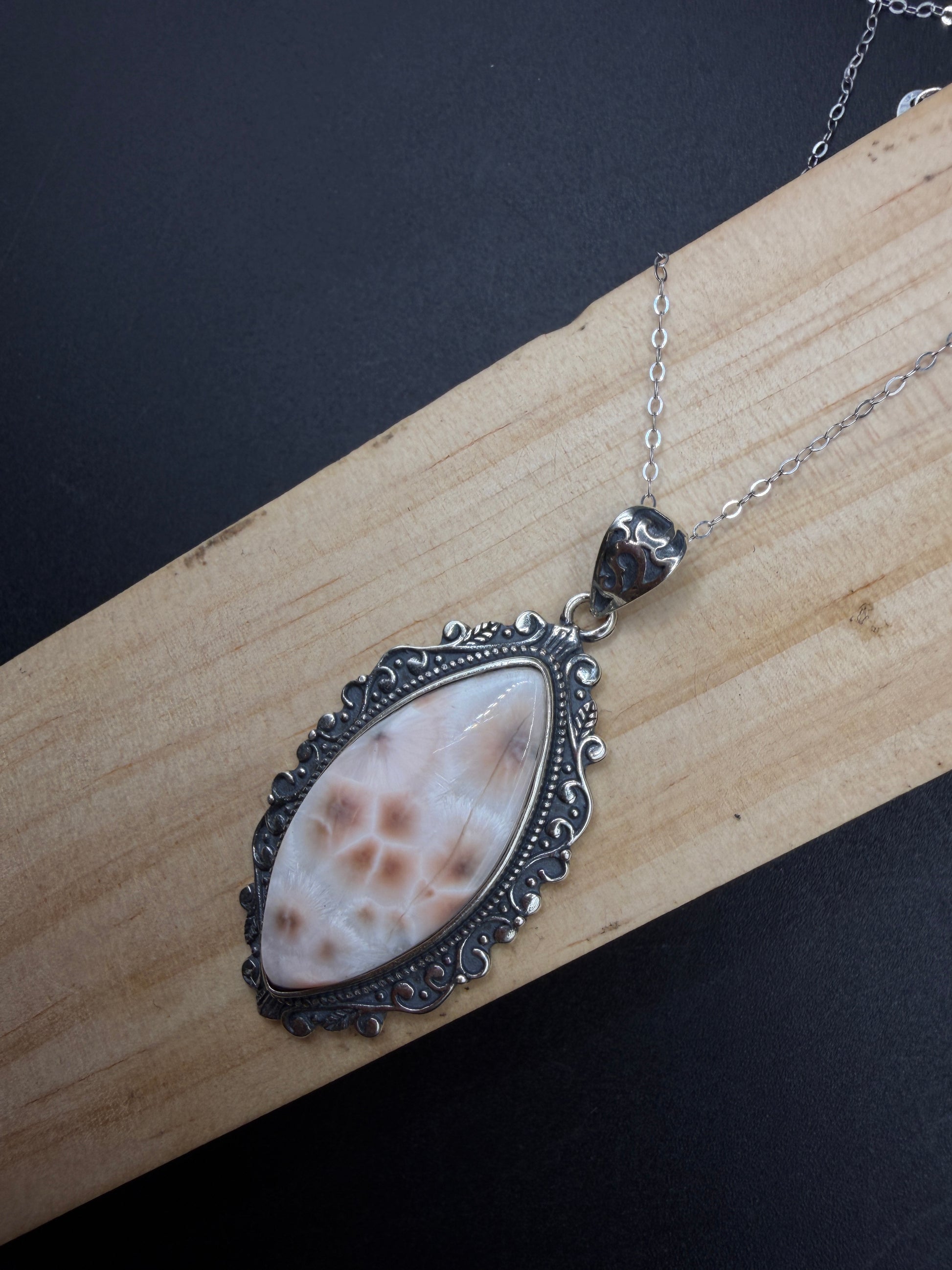 Pink Larimar S925 Necklace