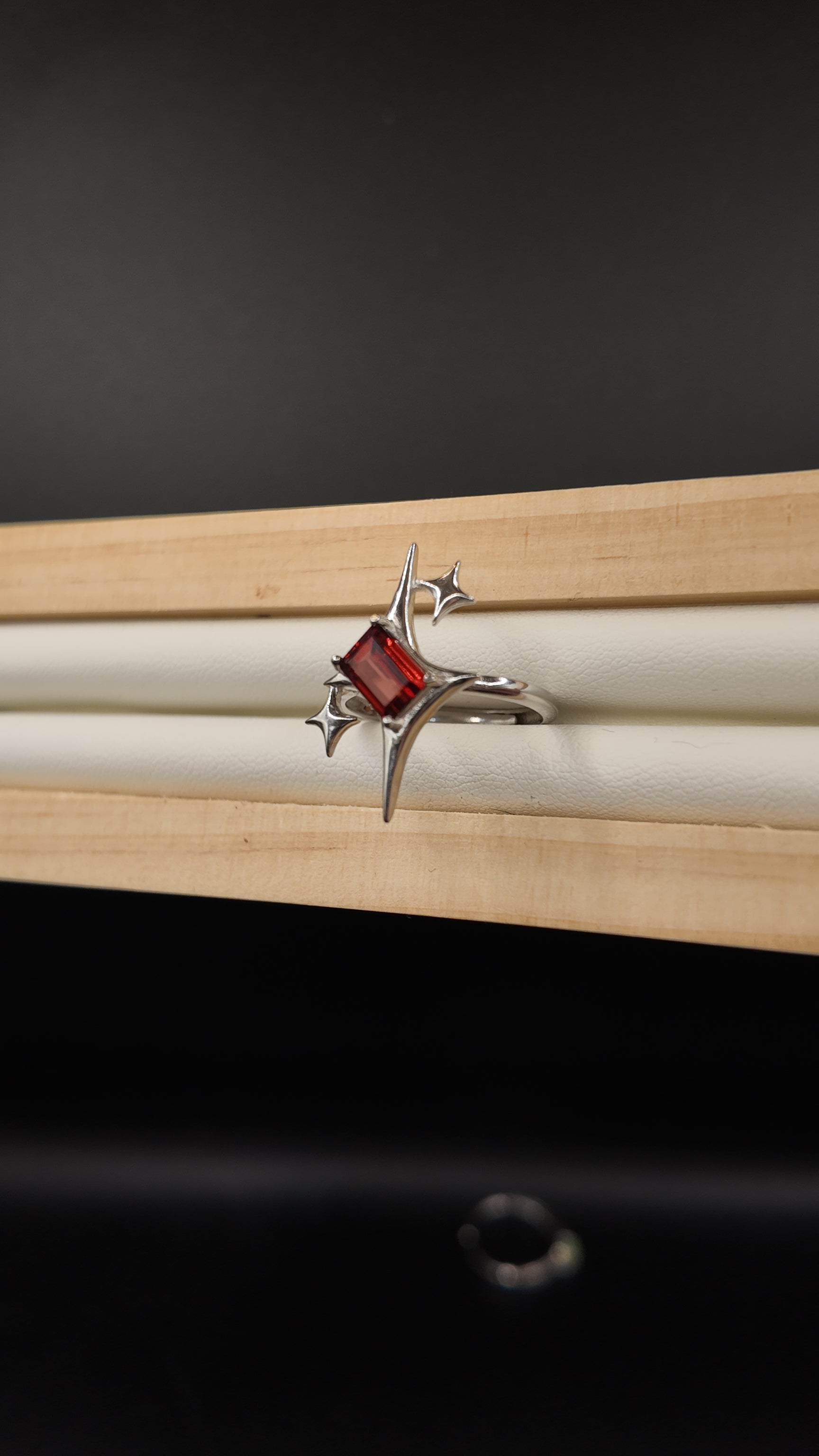 Garnet Signature Star Ring