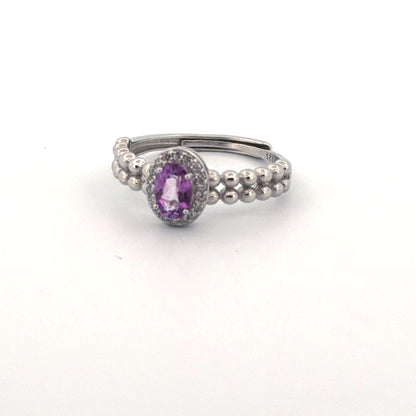 Amethyst S925 Adjustable Ring