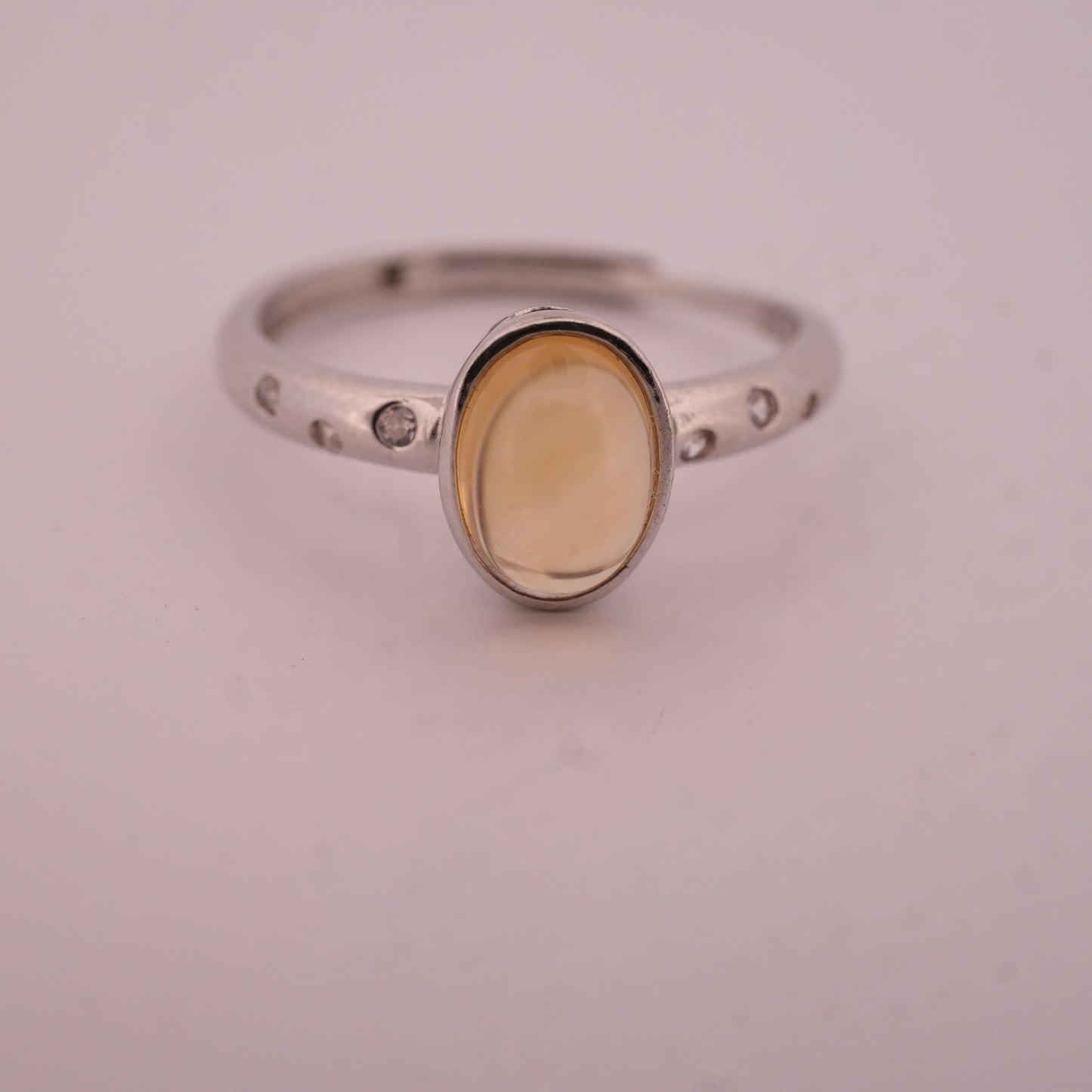 Citrine S925 Adjustable Ring