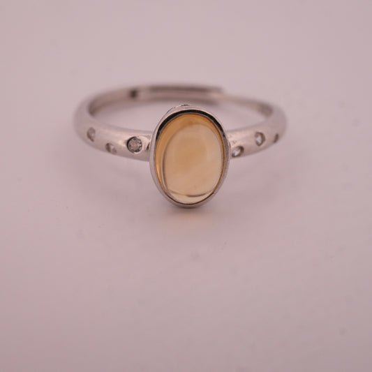 Citrine S925 Adjustable Ring