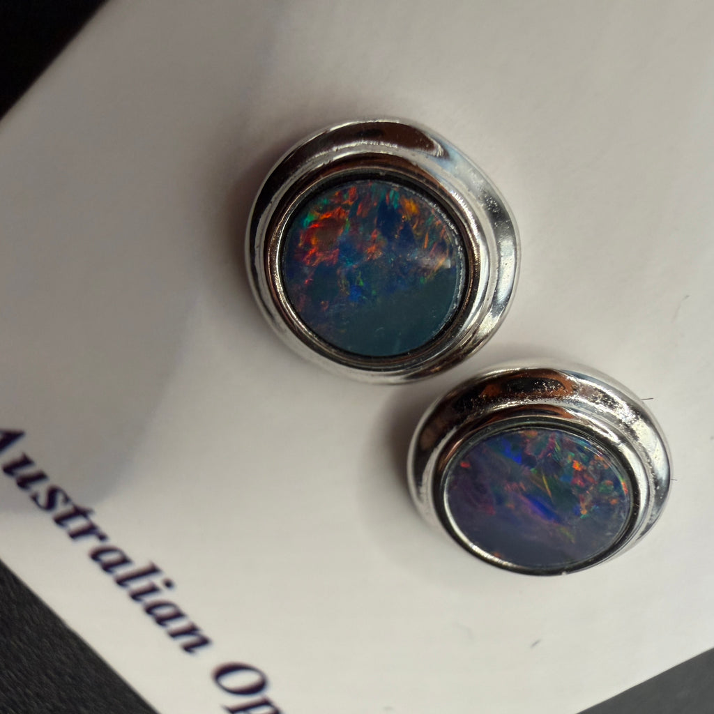 Australian Boulder Opal S925 Earrings