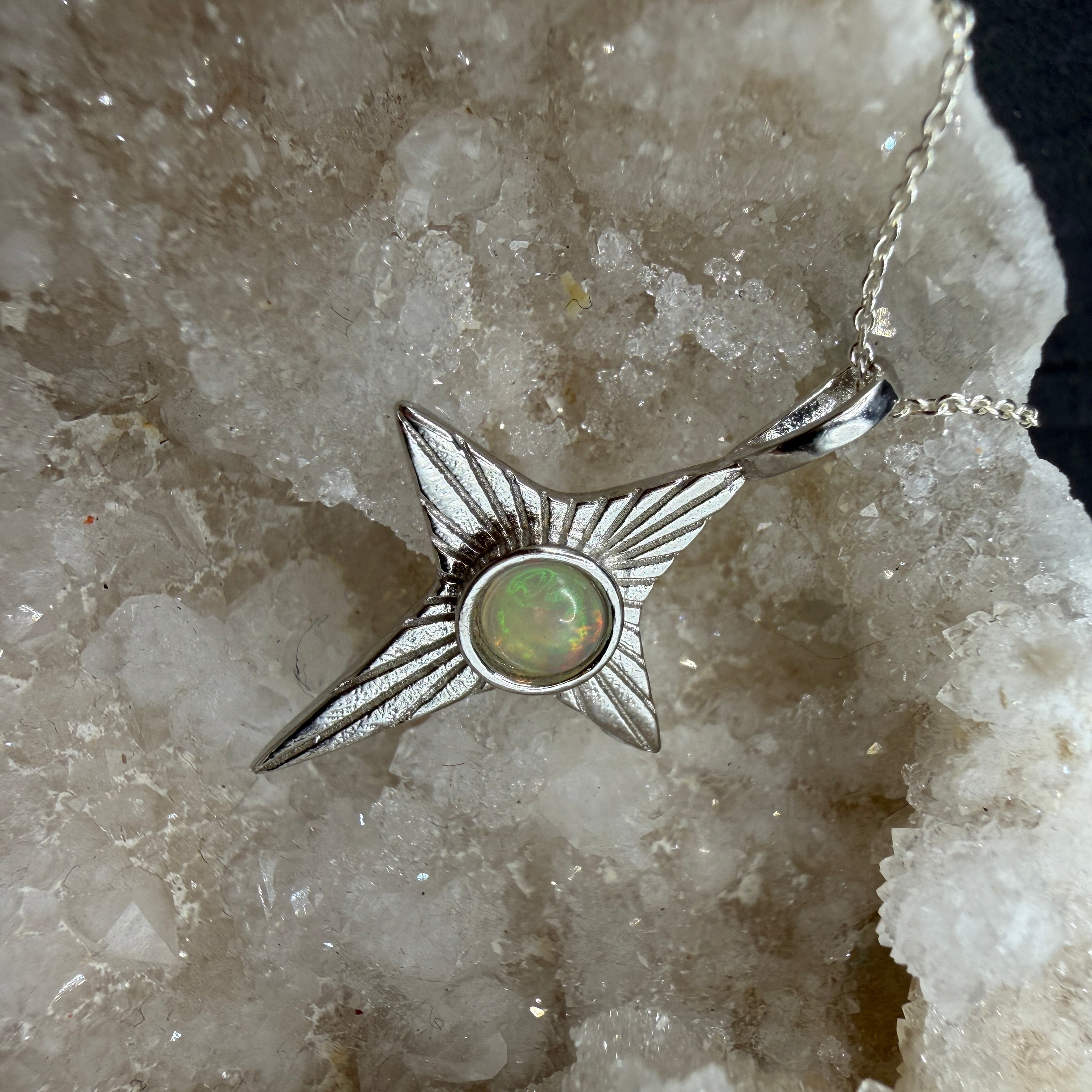 Opal Star S925 Necklace
