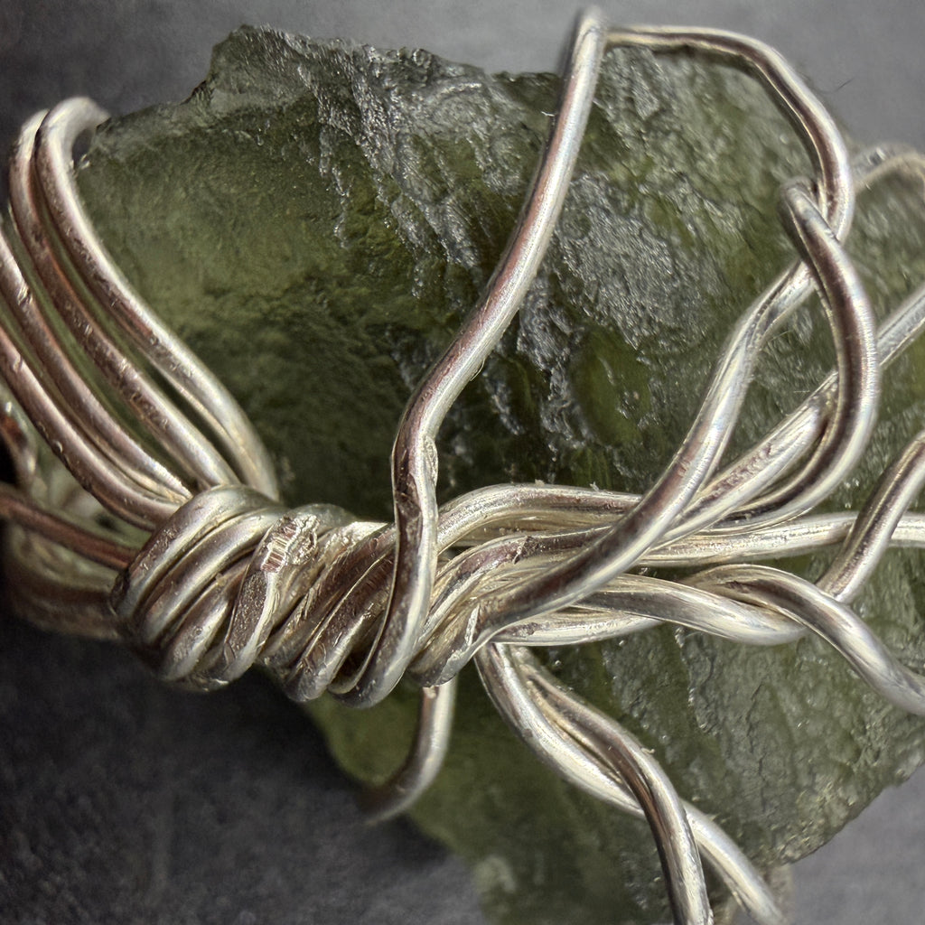 Moldavite Tree Of Life S925 Handmade Necklace