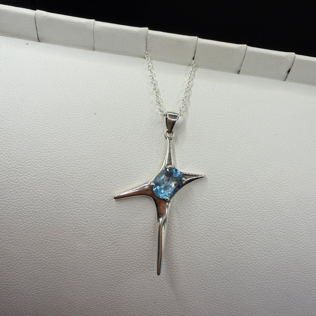 Aquamarine Star S925 Necklace