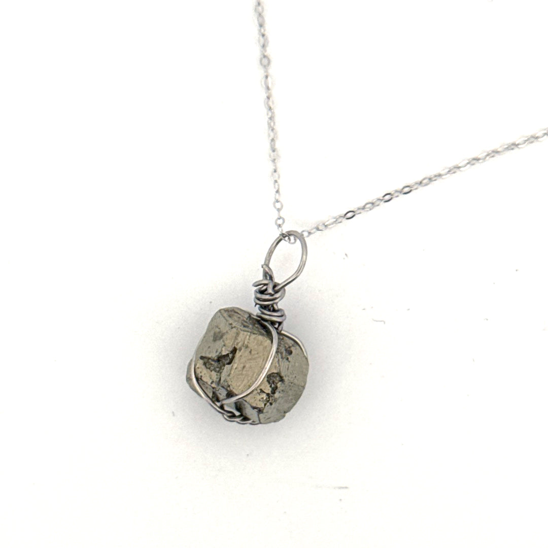 Pyrite Handmade Necklace on S925 Chain