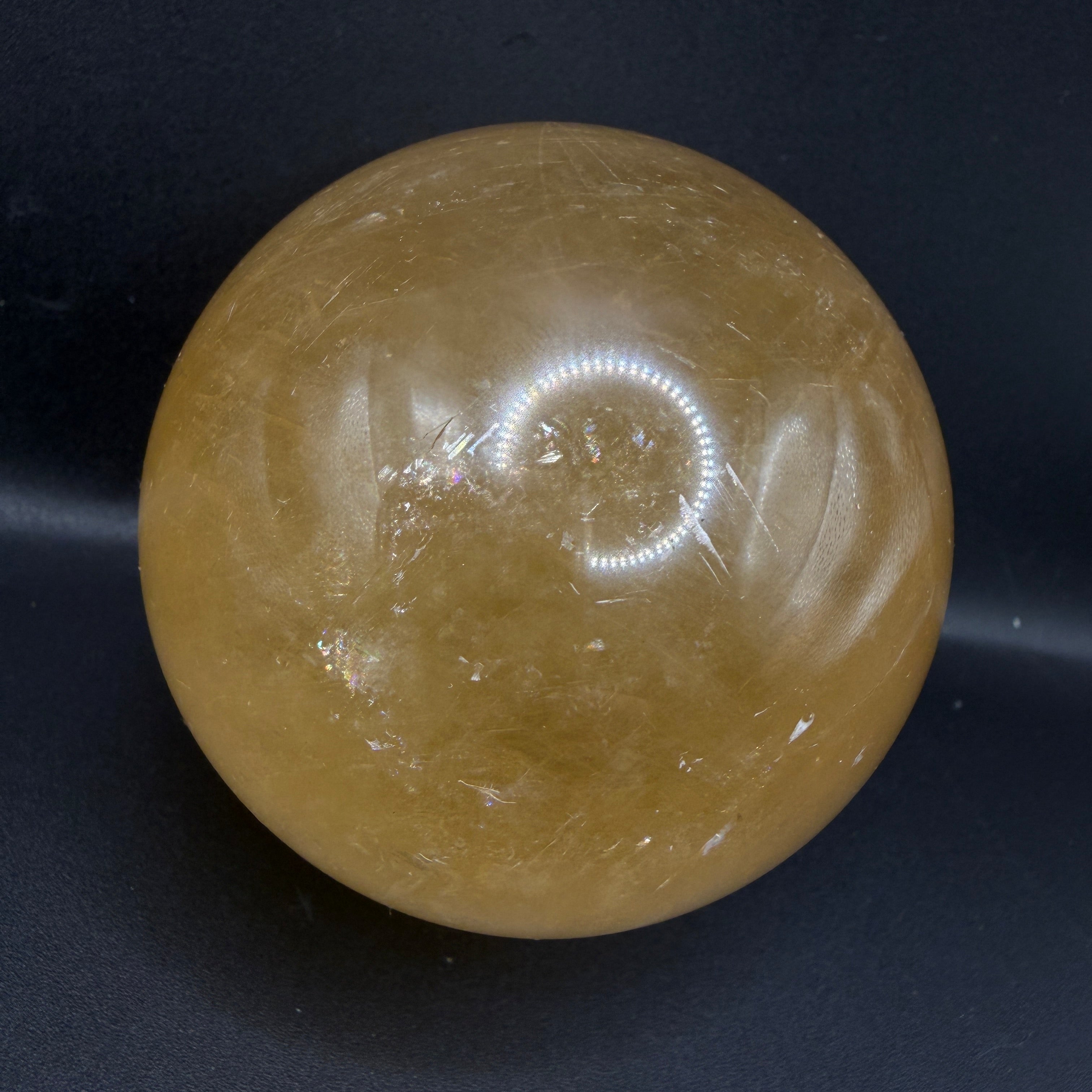 Honey Calcite Sphere