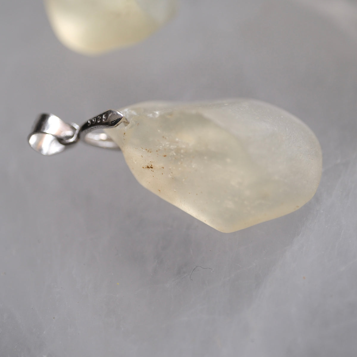 Libyan Desert Glass Raw S925 Necklace