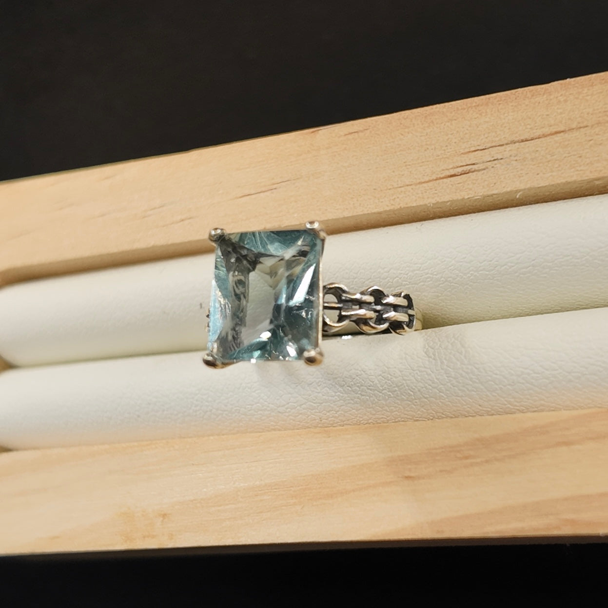 Blue Fluorite S925 Adjustable Ring