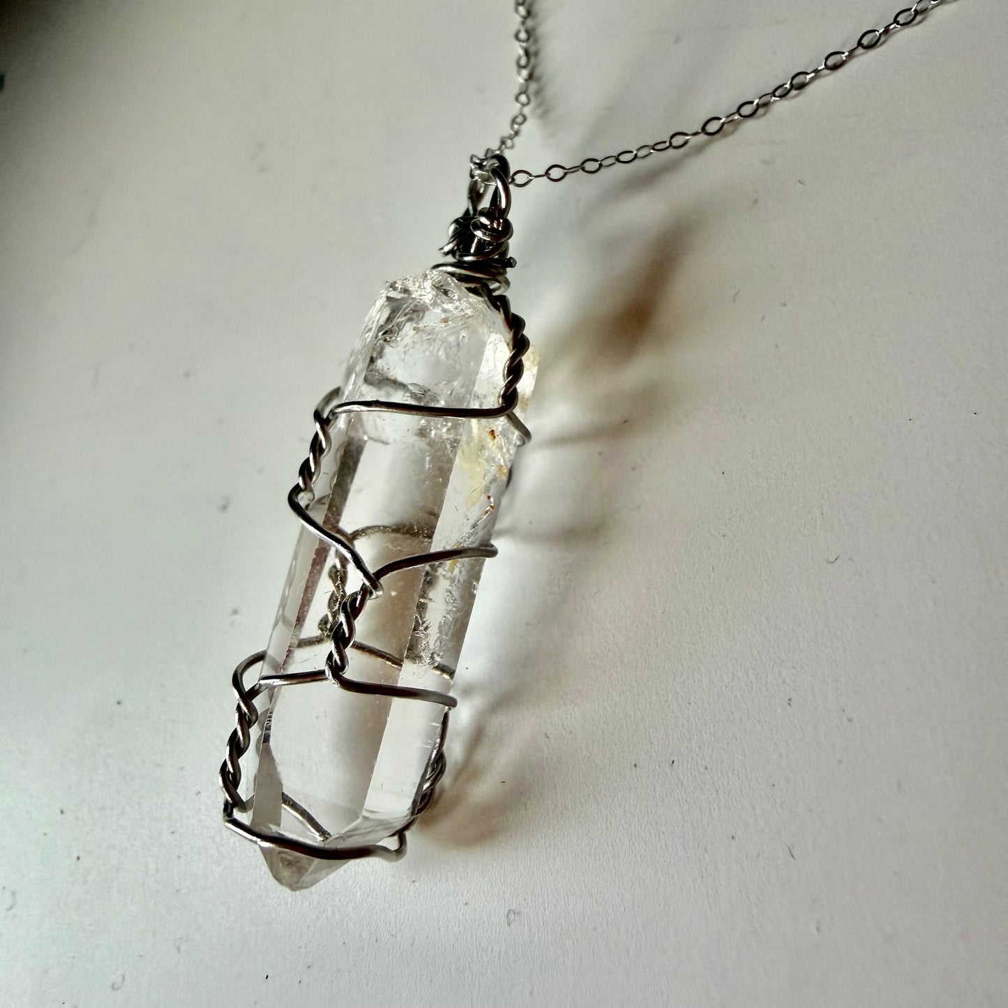 Colombian Lemurian Quartz S925 Handmade Necklace