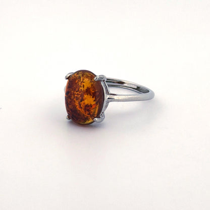 Amber S925 Adjustable Ring