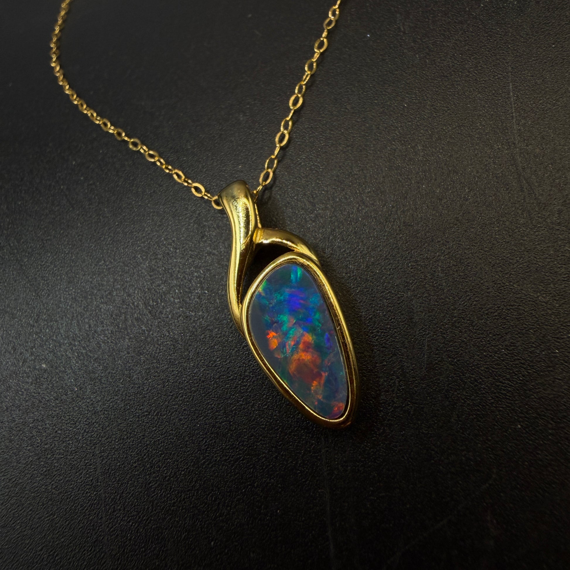 Queensland Boulder Opal S925 Necklace Super Quality