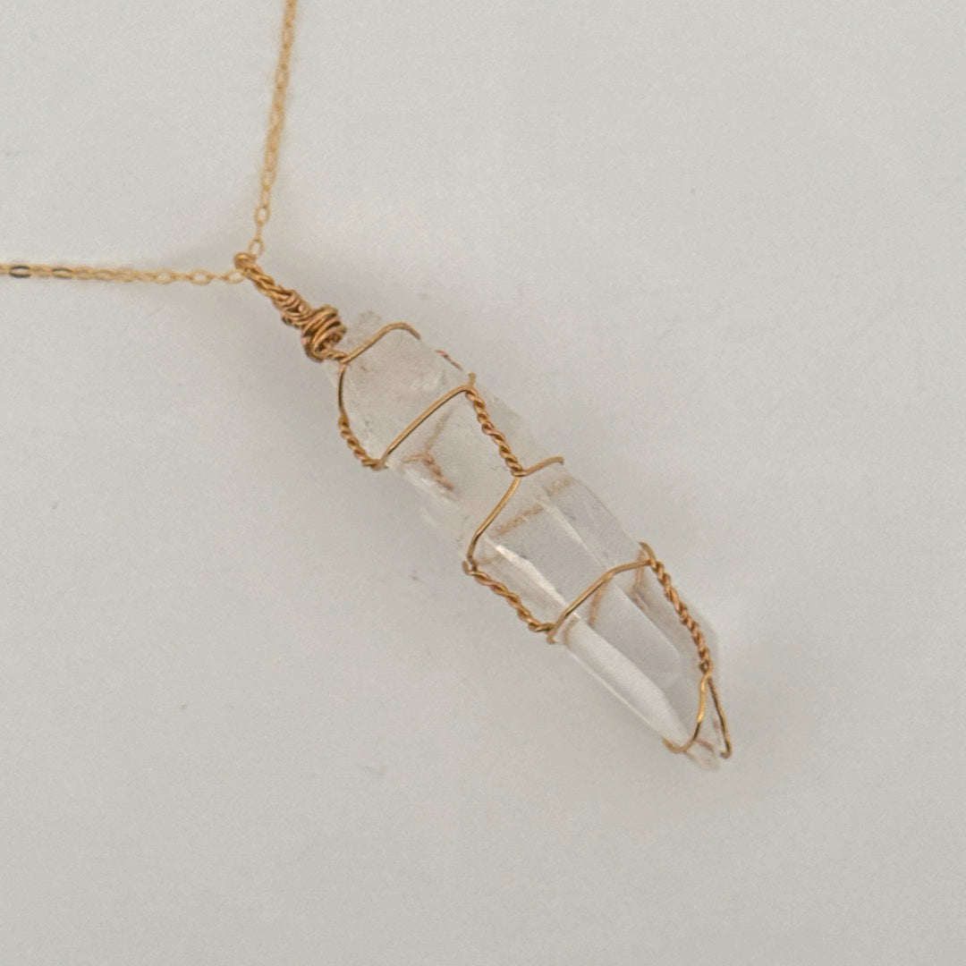 Lemurian Gold Handmade Necklace on S925 Chain