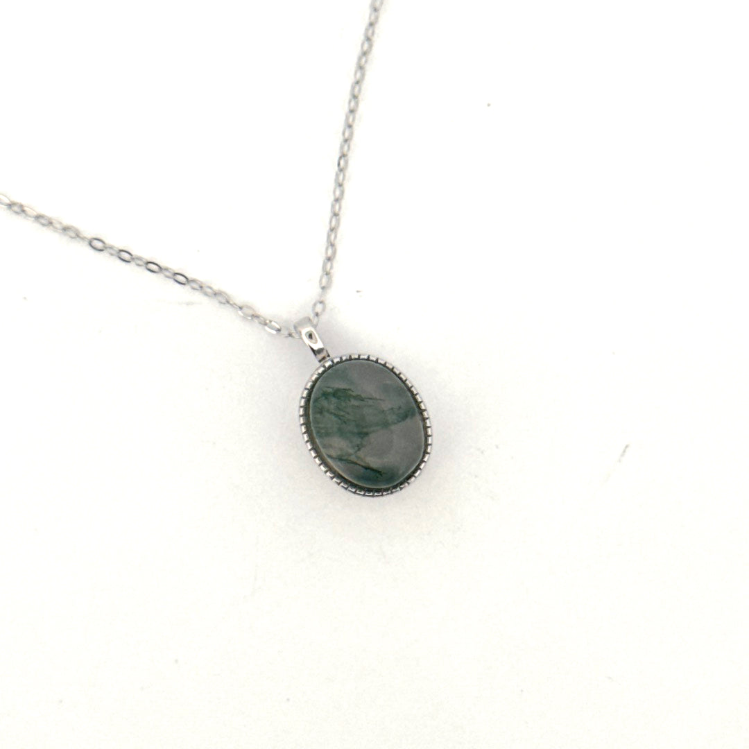 Moss Agate S925 Necklace