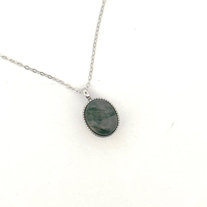 Moss Agate S925 Necklace