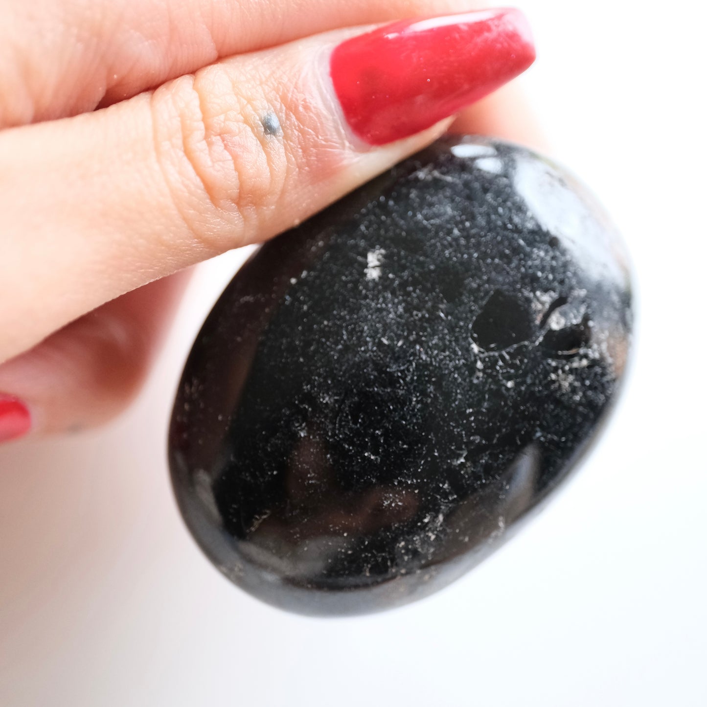 Black Tourmaline Palm Stone