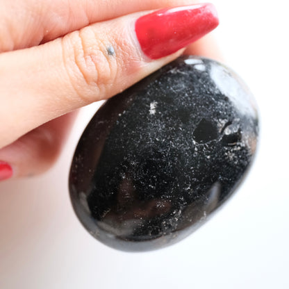 Black Tourmaline Palm Stone