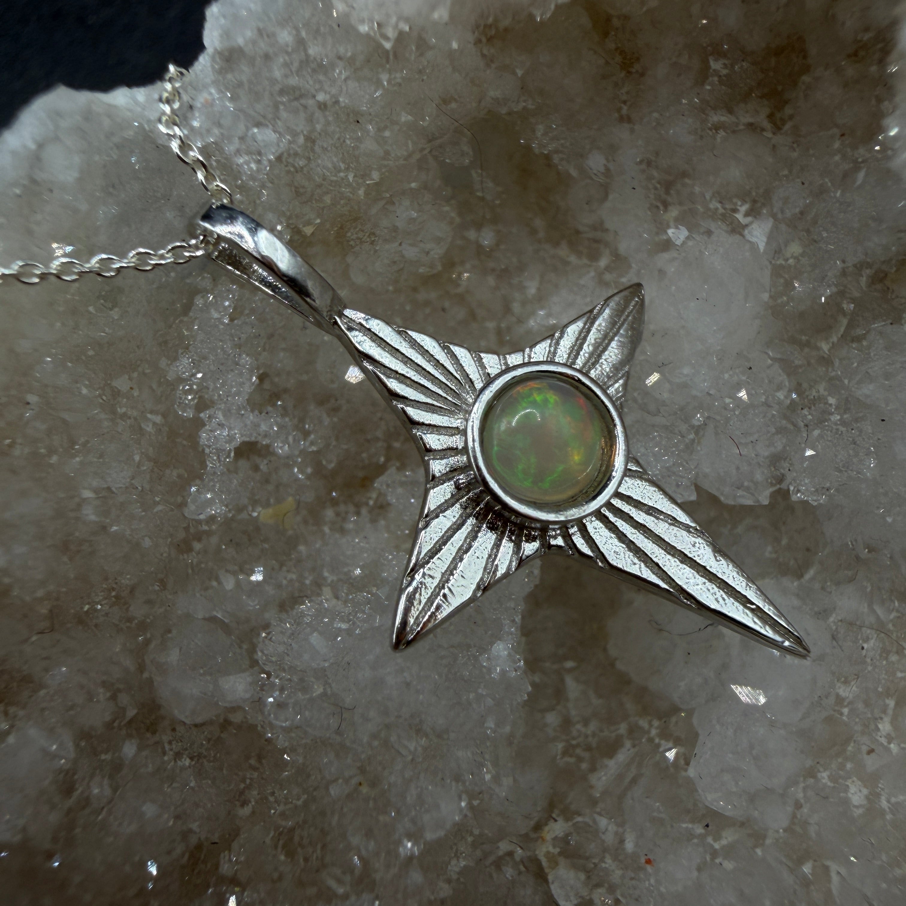 Opal Star S925 Necklace