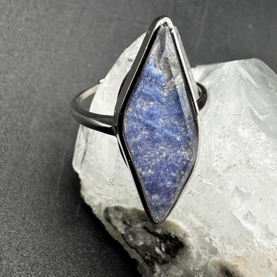 Dumortierite S925 Adjustable Certified Ring