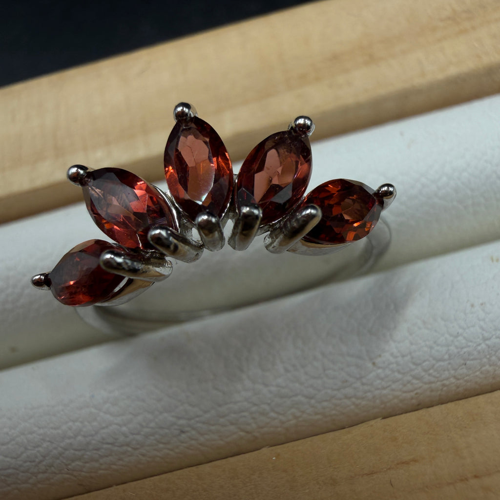 Garnet S925 Adjustable Ring