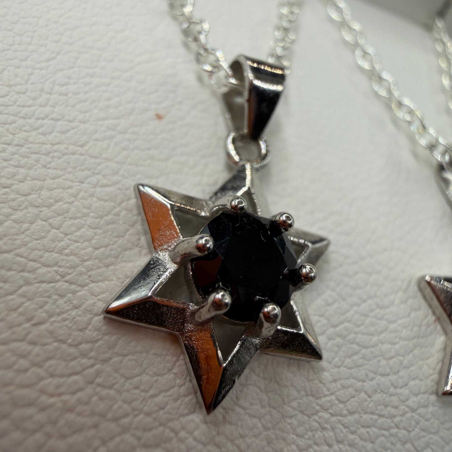 Black Spinel / Aquamarine S925 Necklace