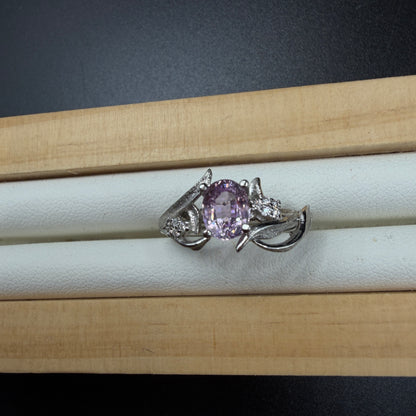 Kunzite S925 Adjustable Certified Ring