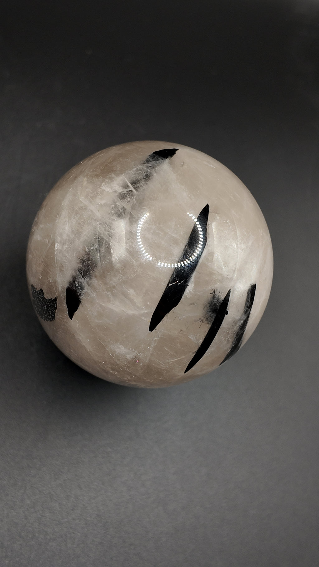 Black Tourmaline in Quartz Sphere