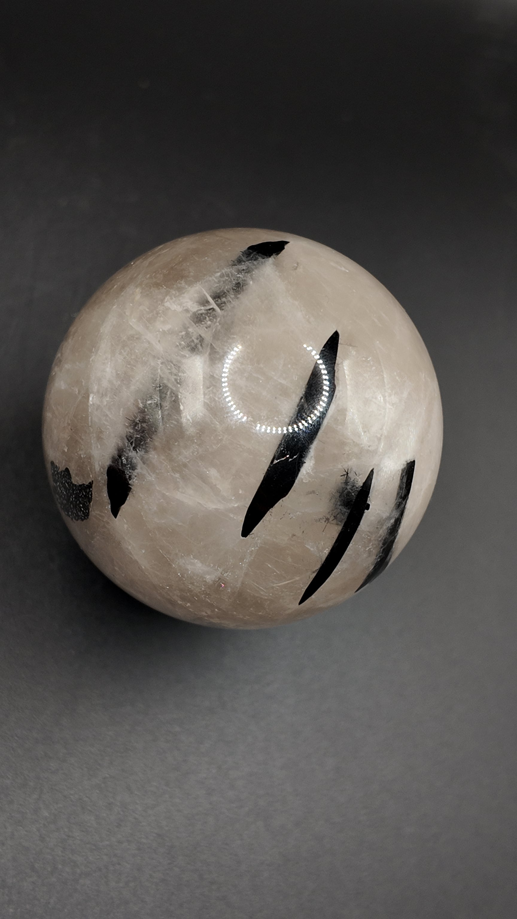 Black Tourmaline in Quartz Sphere