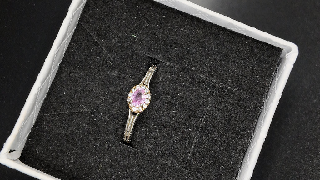 Pink Topaz S925 Adjustable Ring