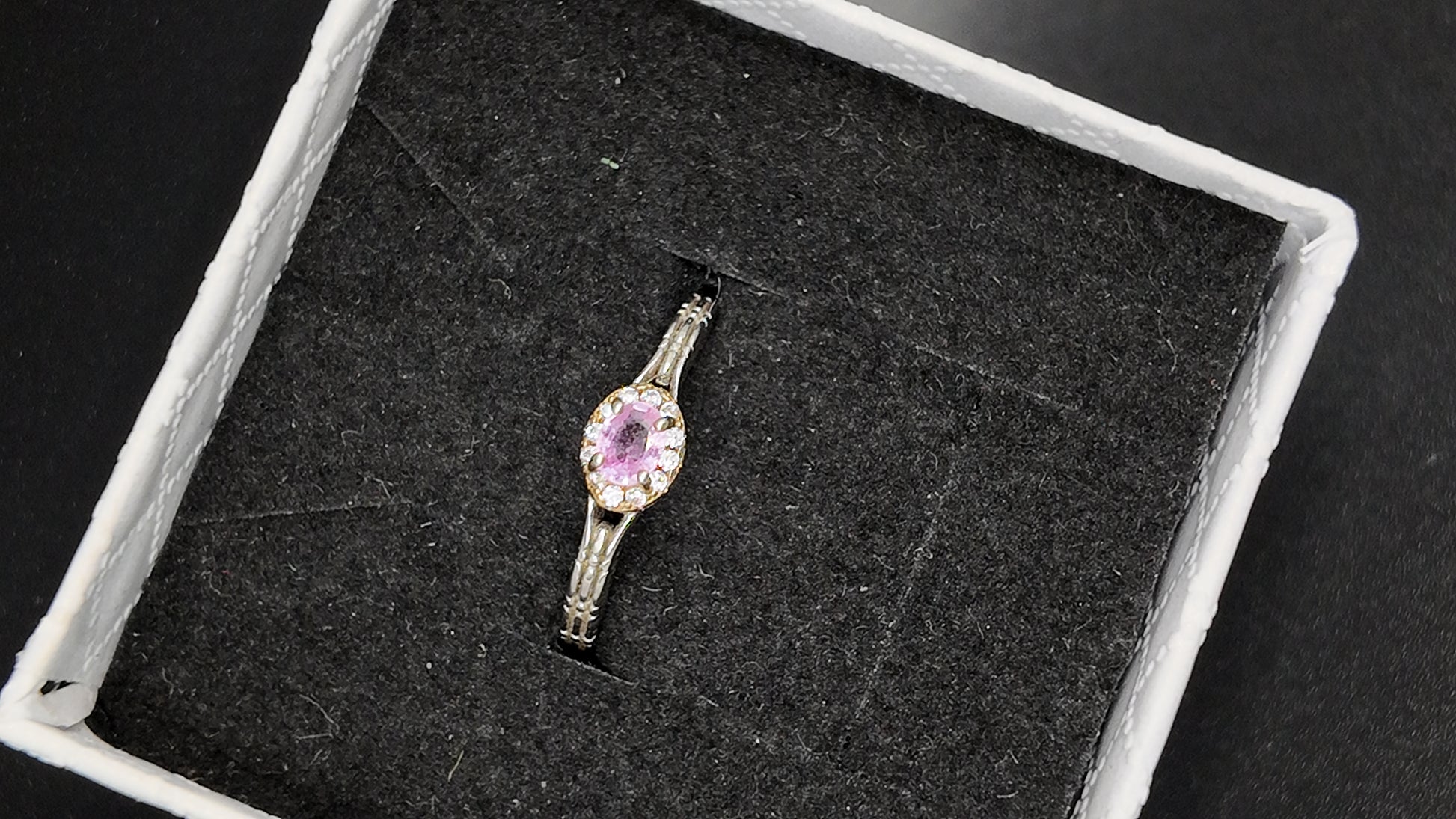 Pink Topaz S925 Adjustable Ring