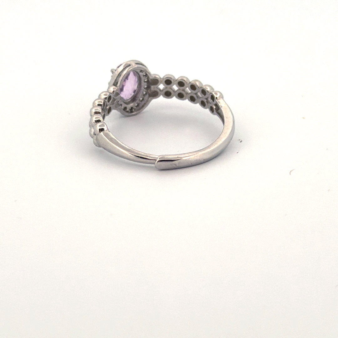 Amethyst S925 Adjustable Ring
