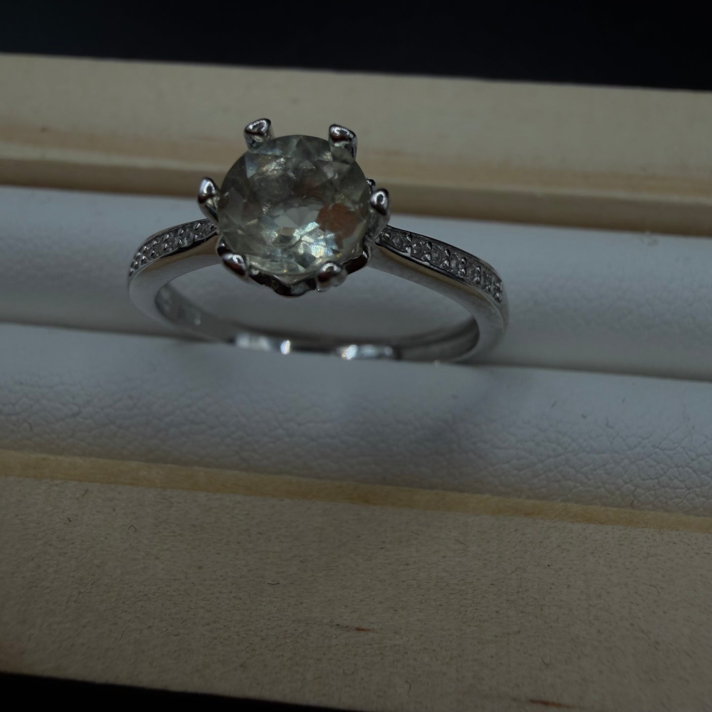 Libyan Desert Glass S925 Certified Adjustable Ring