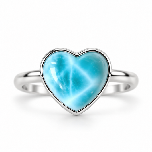 Larimar S925 Adjustable Ring | Peace | Emotional Healing