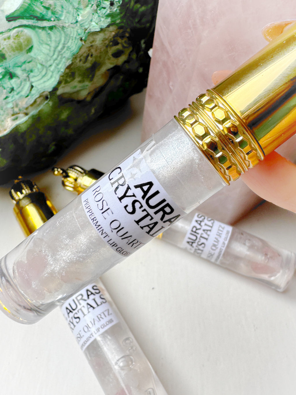 LIMITED EDITION Rose Quartz Peppermint Lip Gloss