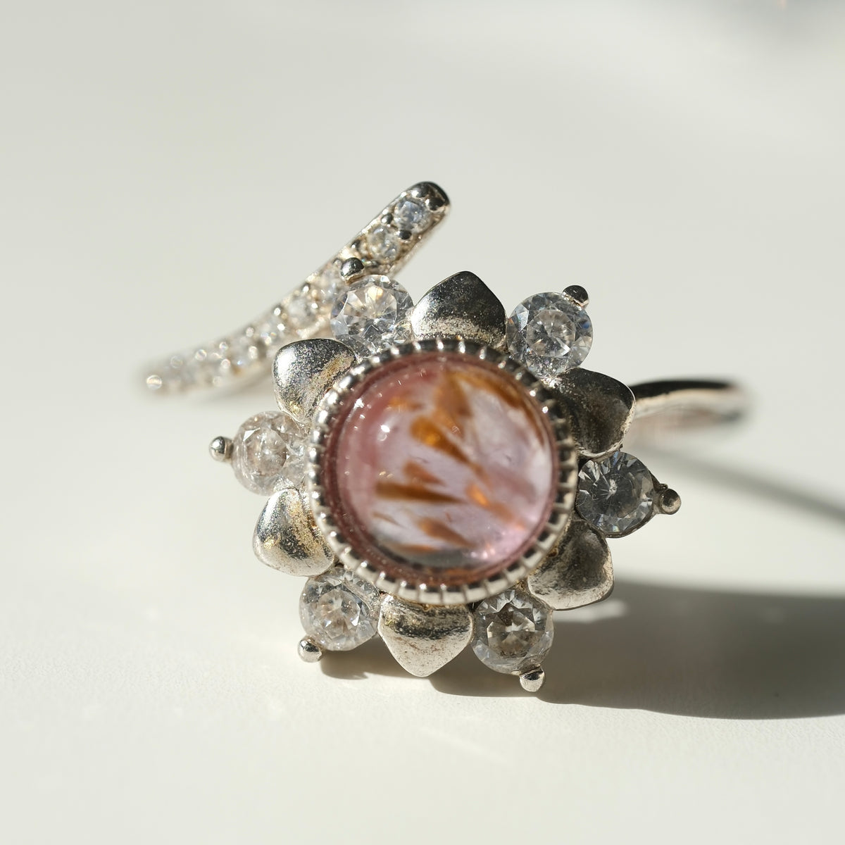 Auralite 23 S925 adjustable flower ring, view 2