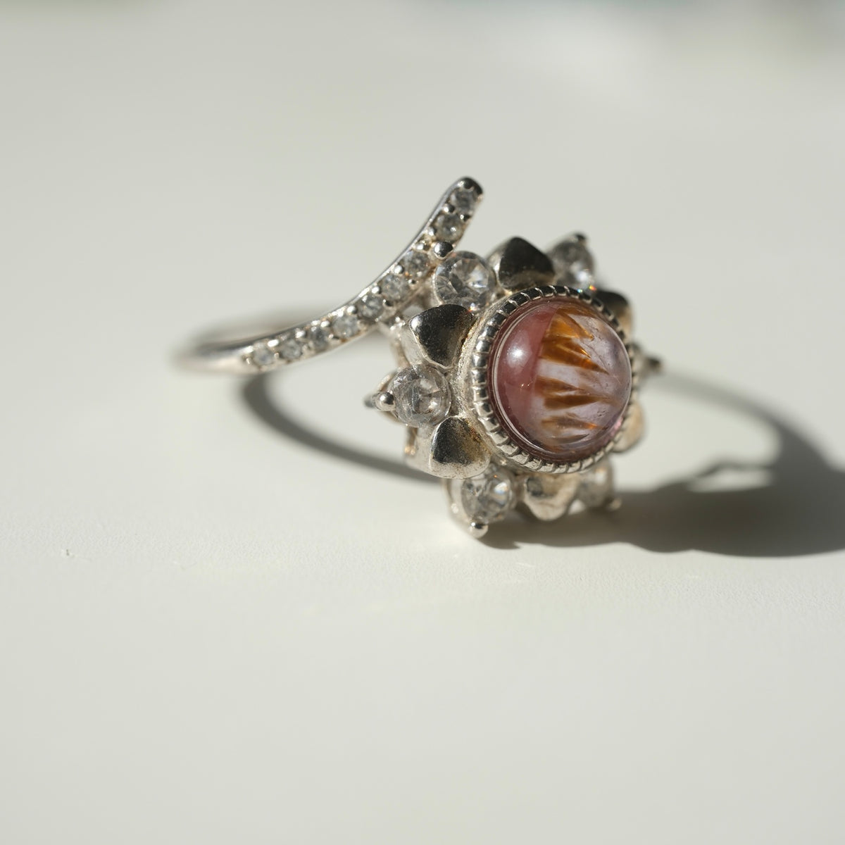 Auralite 23 S925 adjustable flower ring, view 4