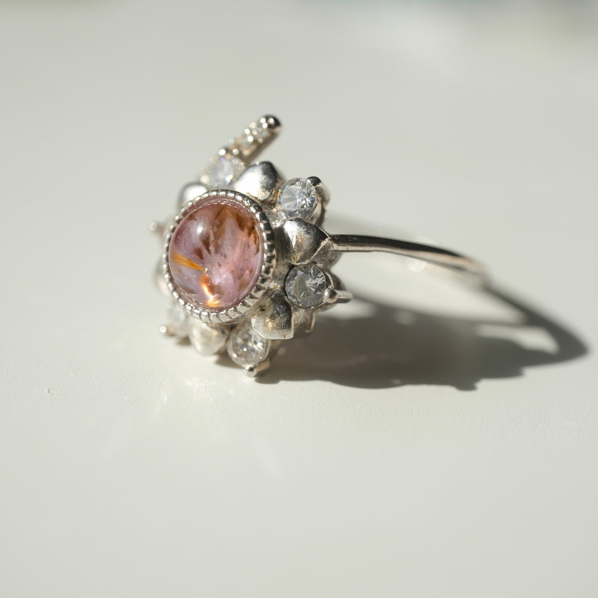 Auralite 23 S925 adjustable flower ring, view 5