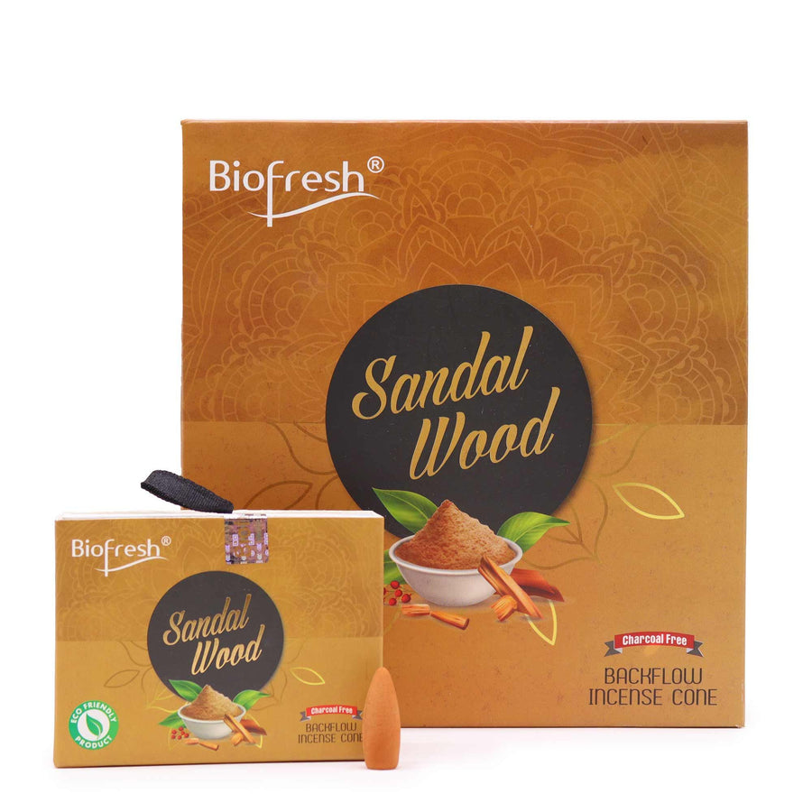 Biofresh Backflow Incense Cones - Sandalwood