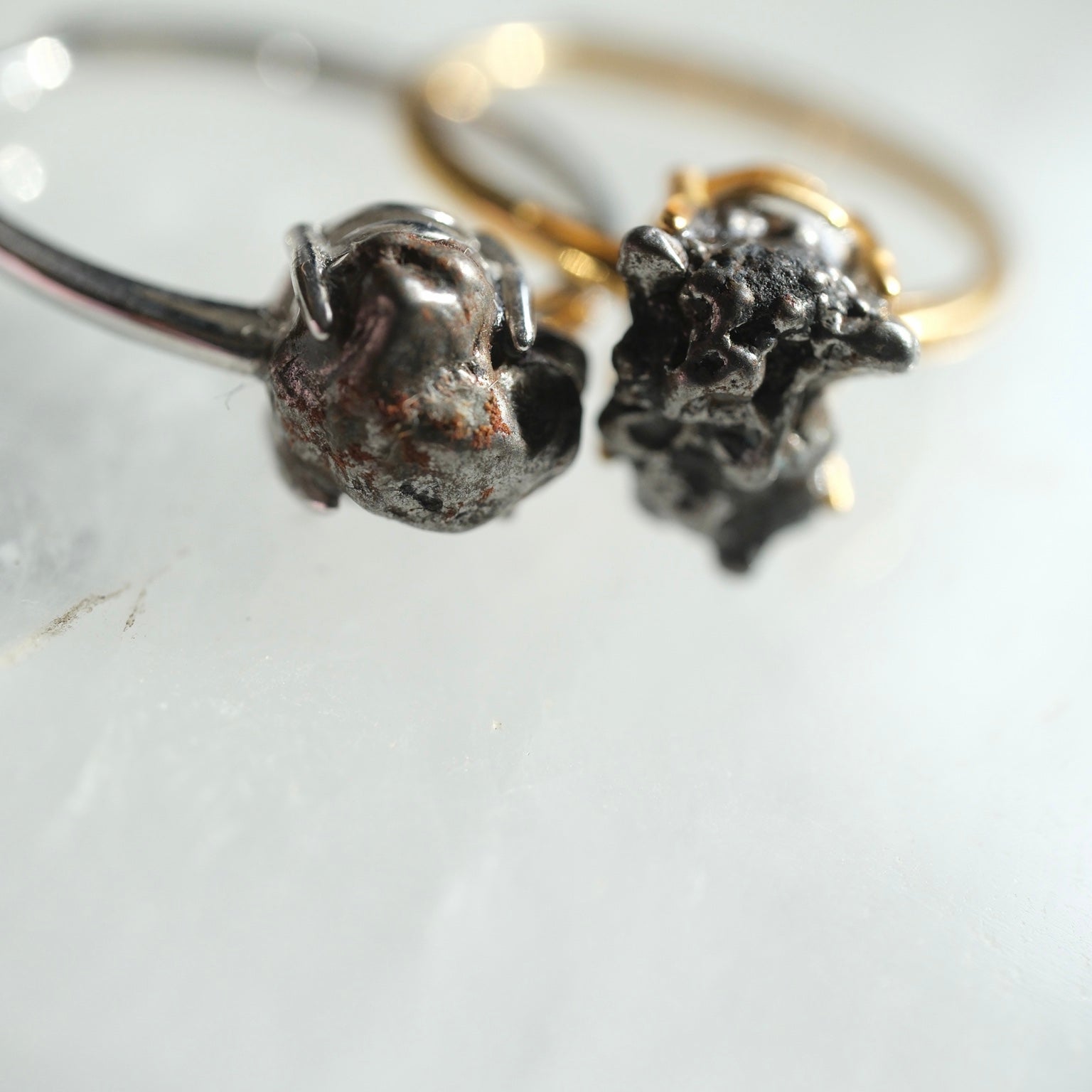 S925 Adjustable Camille Meteorite Ring detail