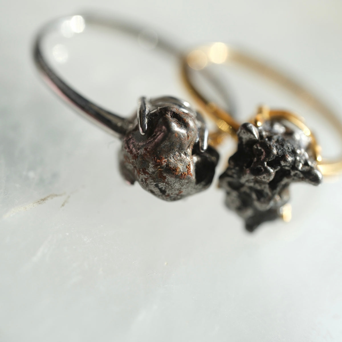 S925 Adjustable Camille Meteorite Ring detail