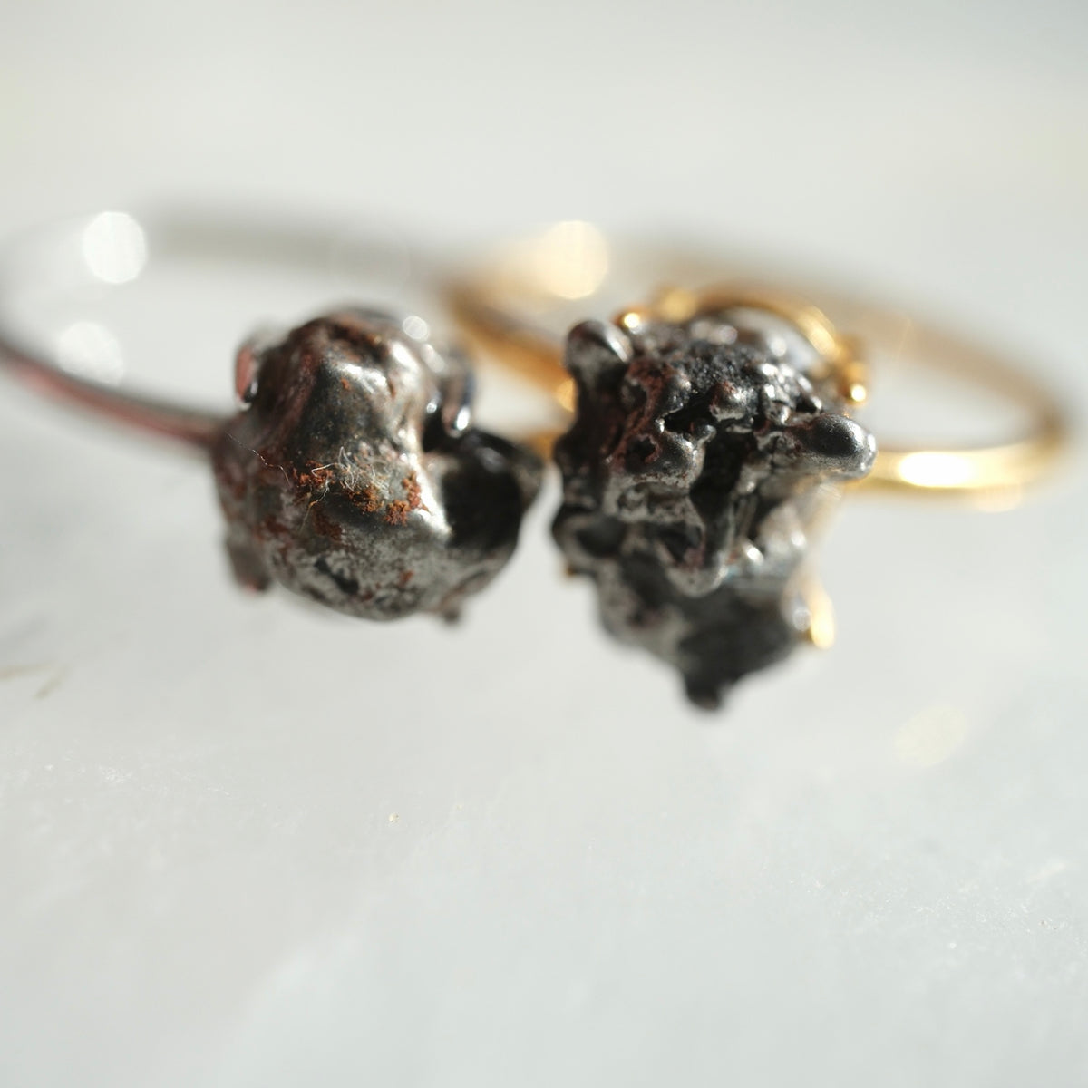 S925 Adjustable Camille Meteorite Ring detail