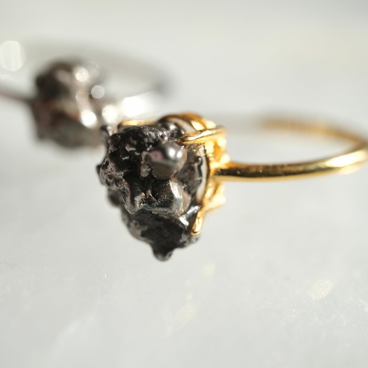 S925 Adjustable Camille Meteorite Ring detail